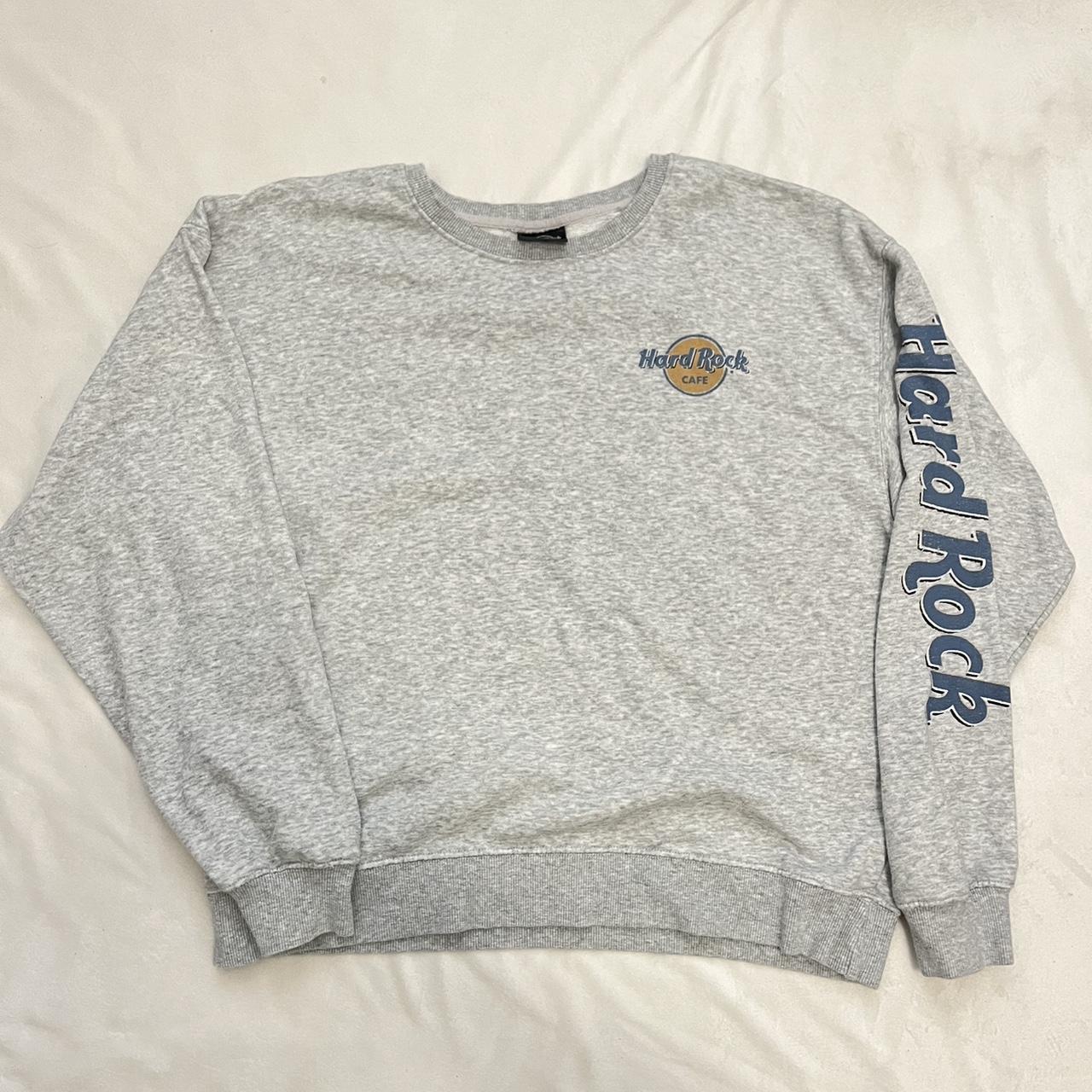 Woman size medium oversized, gray Hard Rock Cafe... - Depop