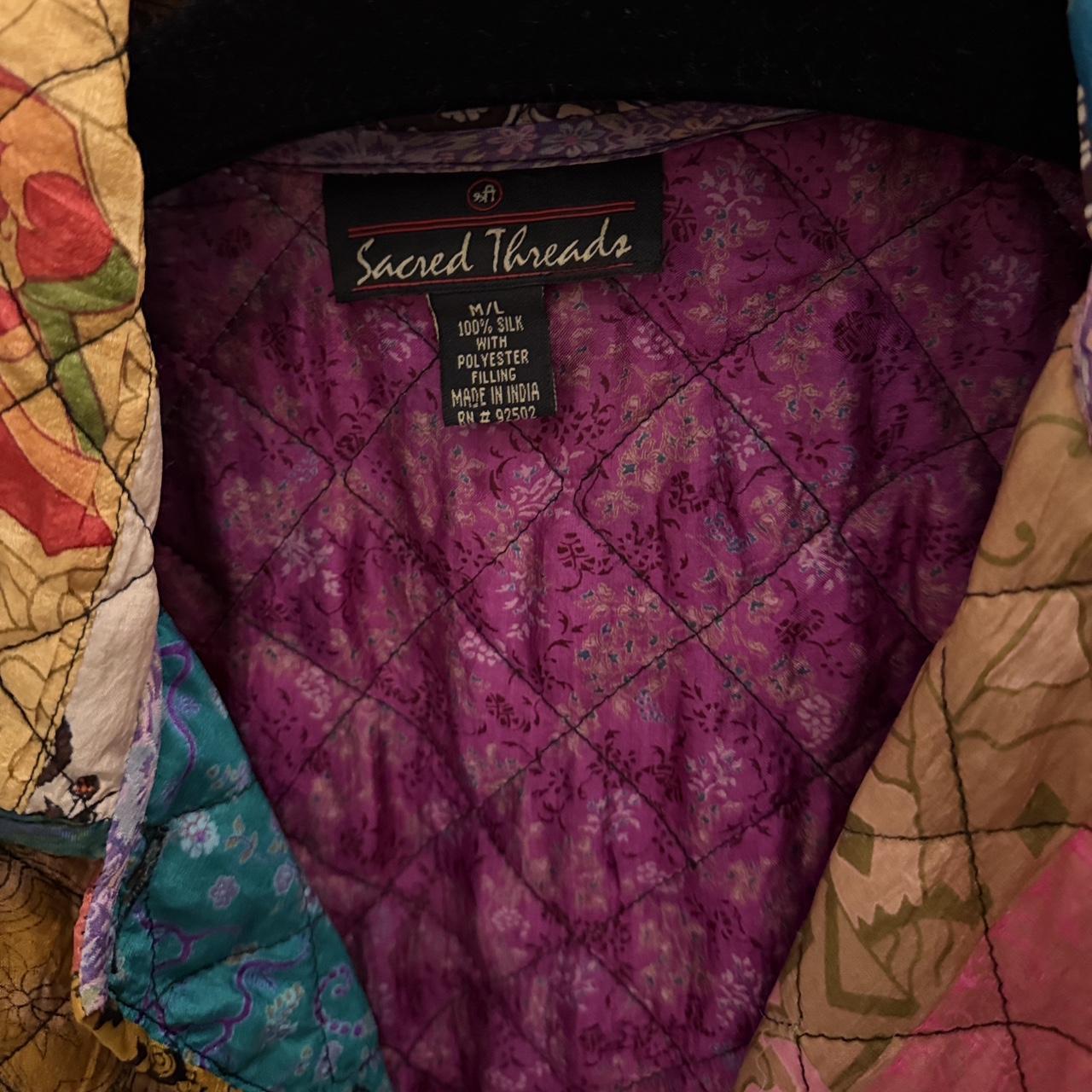 Women's Jacket - Multi - L – Multicoloured patchw… - image 2