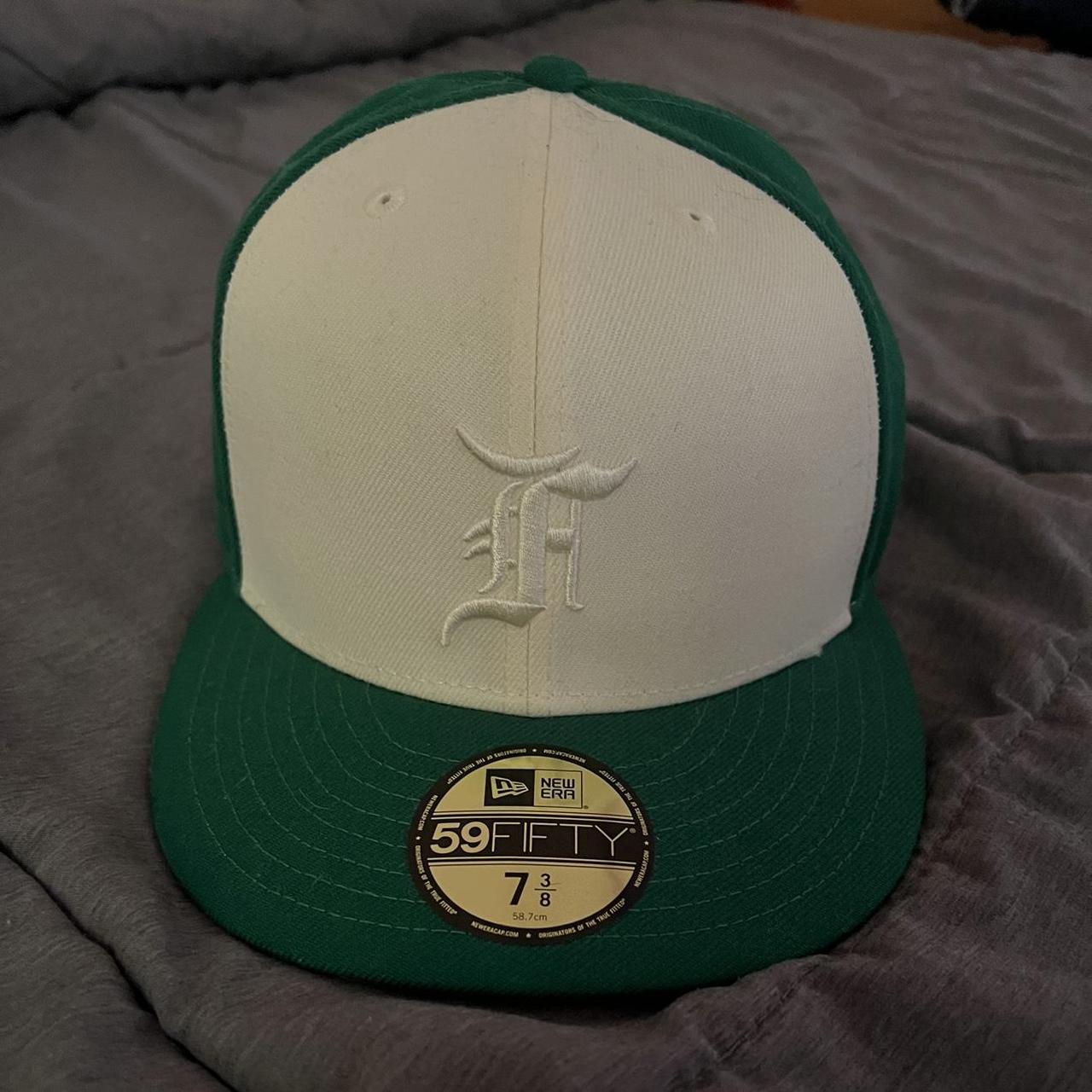 59fifty New Era Fear Of God Essentials green trucker... - Depop