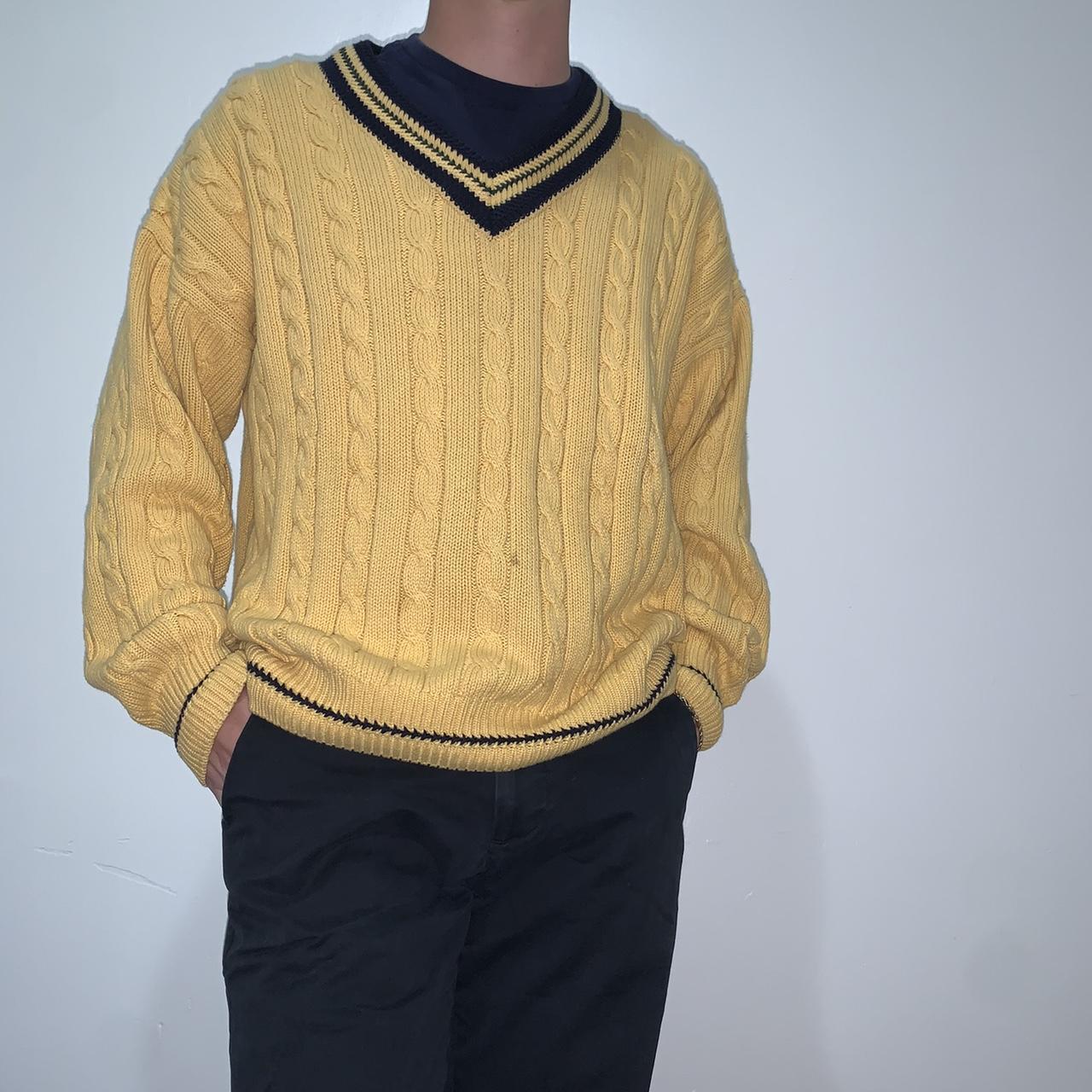 Yellow sweater Pretend you know how to play Depop
