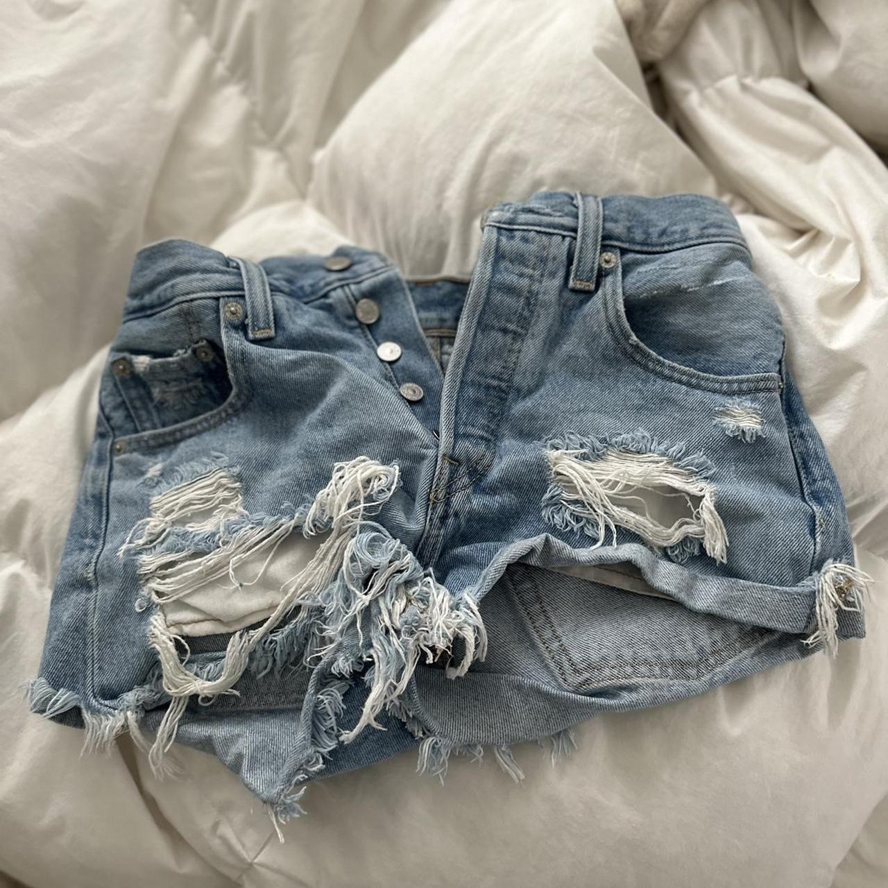 Ripped store levis shorts