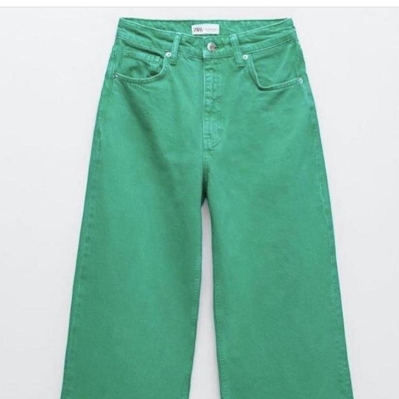 High rise green Zara jeans - Depop