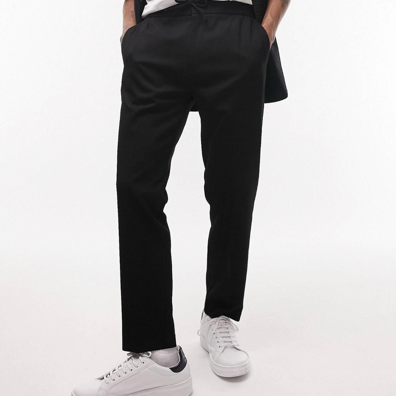 Topman black skinny smart trousers with