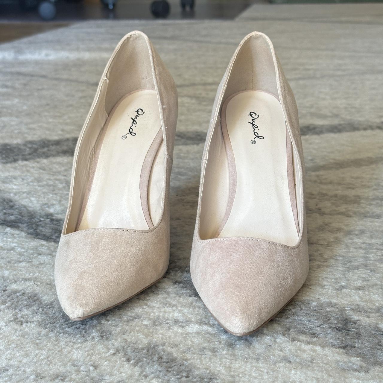 Baby pink deals suede heels