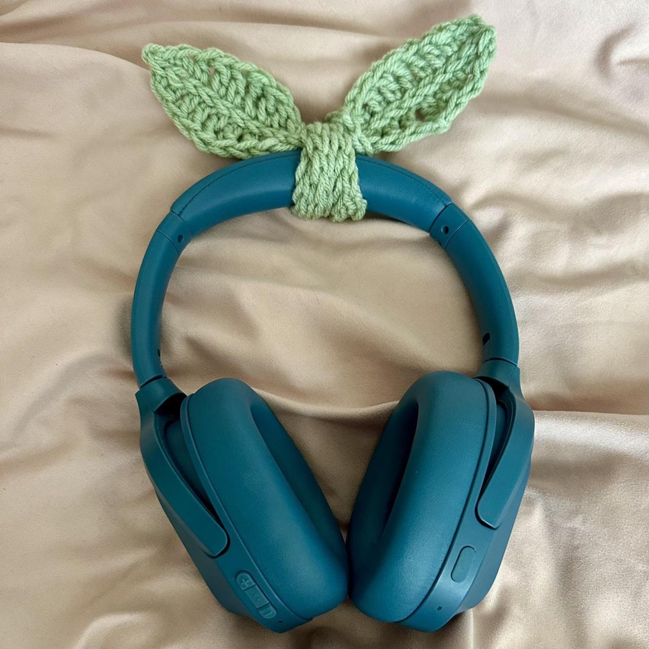 Crochet Leaf Sprout Headphone Accessory This... Depop