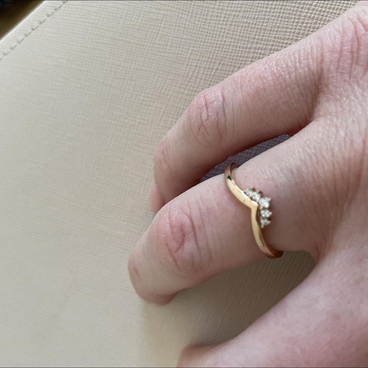Tiara wishbone ring Rose gold size 54 Depop