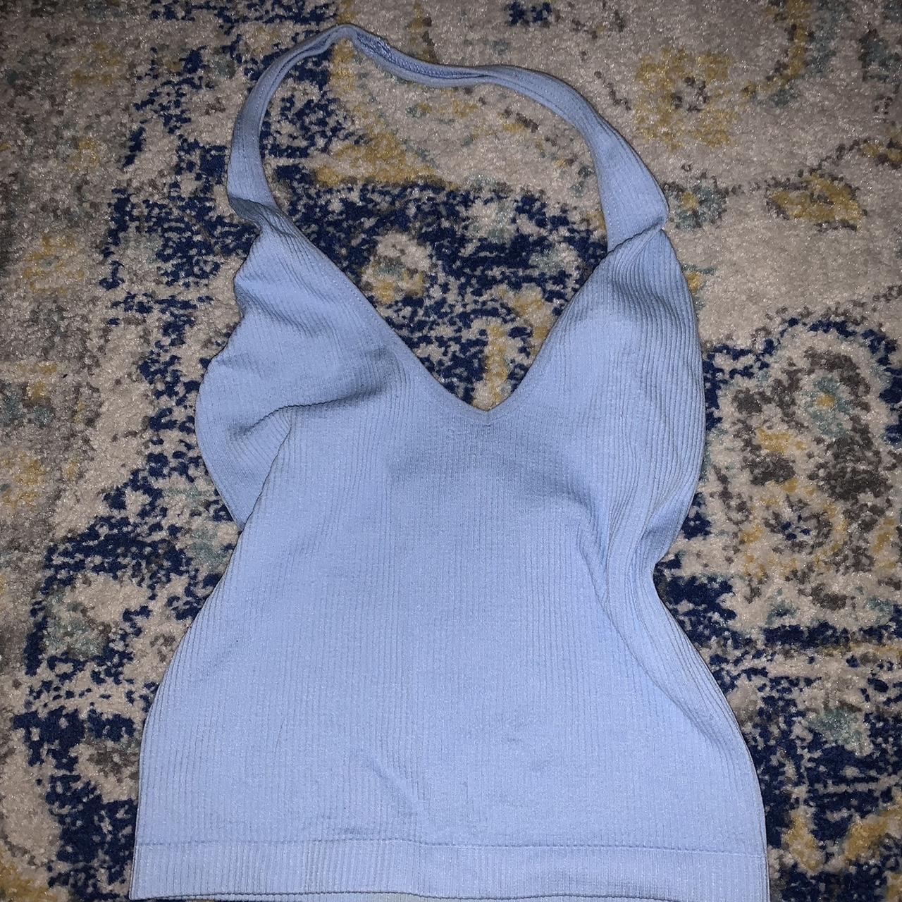 light blue halter top from urban size small Depop
