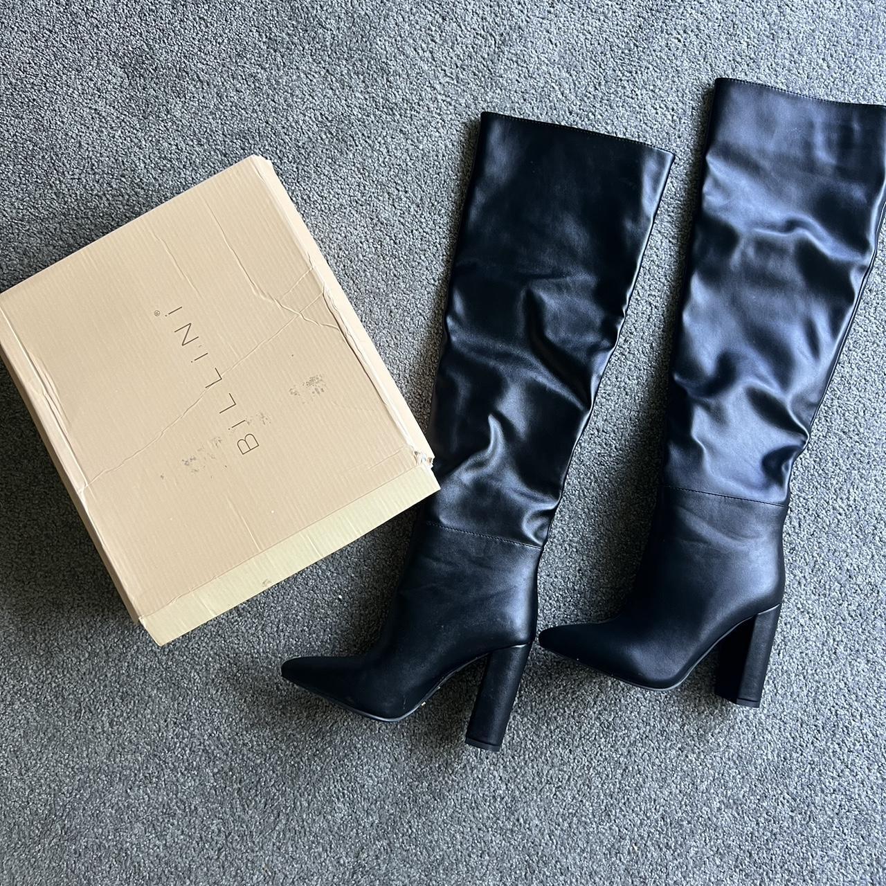 Billini Moscow Boots Black Over The Knee Size 6 Worn... - Depop