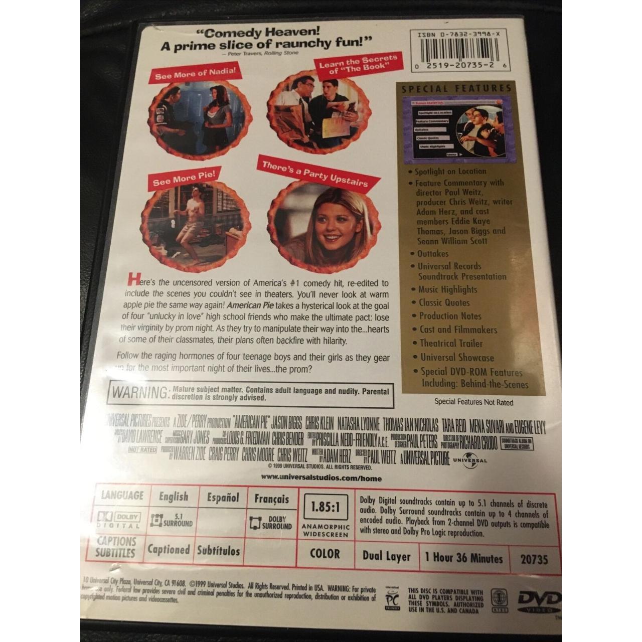 American Pie (DVD, 1999). - Depop