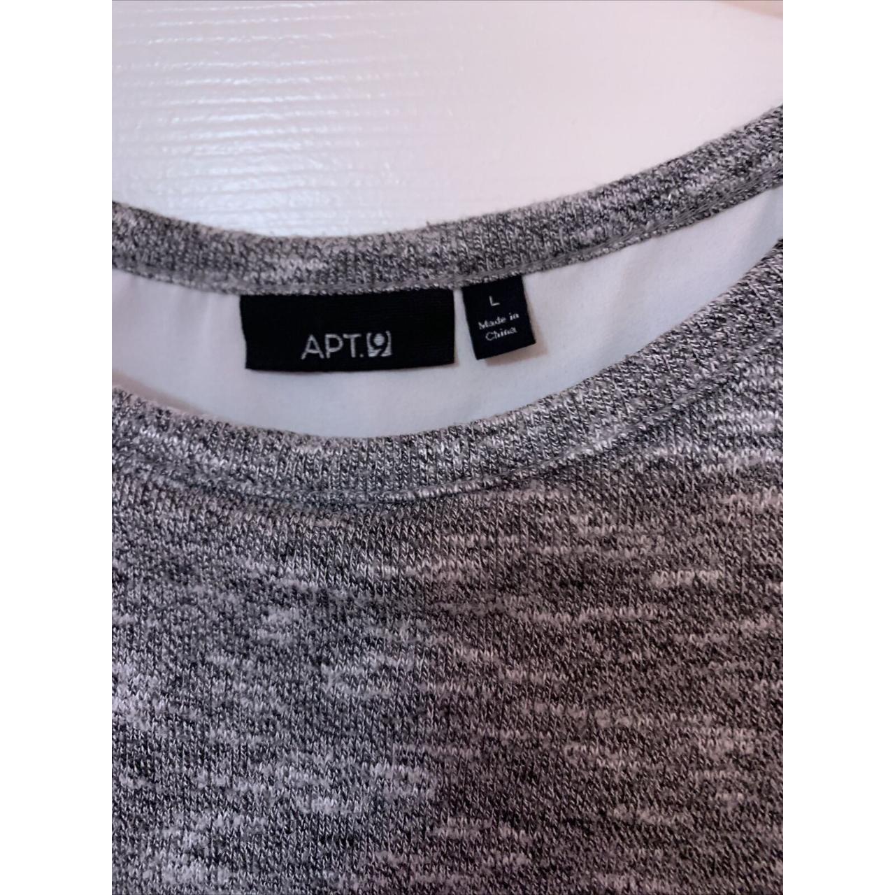 A.P.T. 9 size large women’s gray top Width:... - Depop