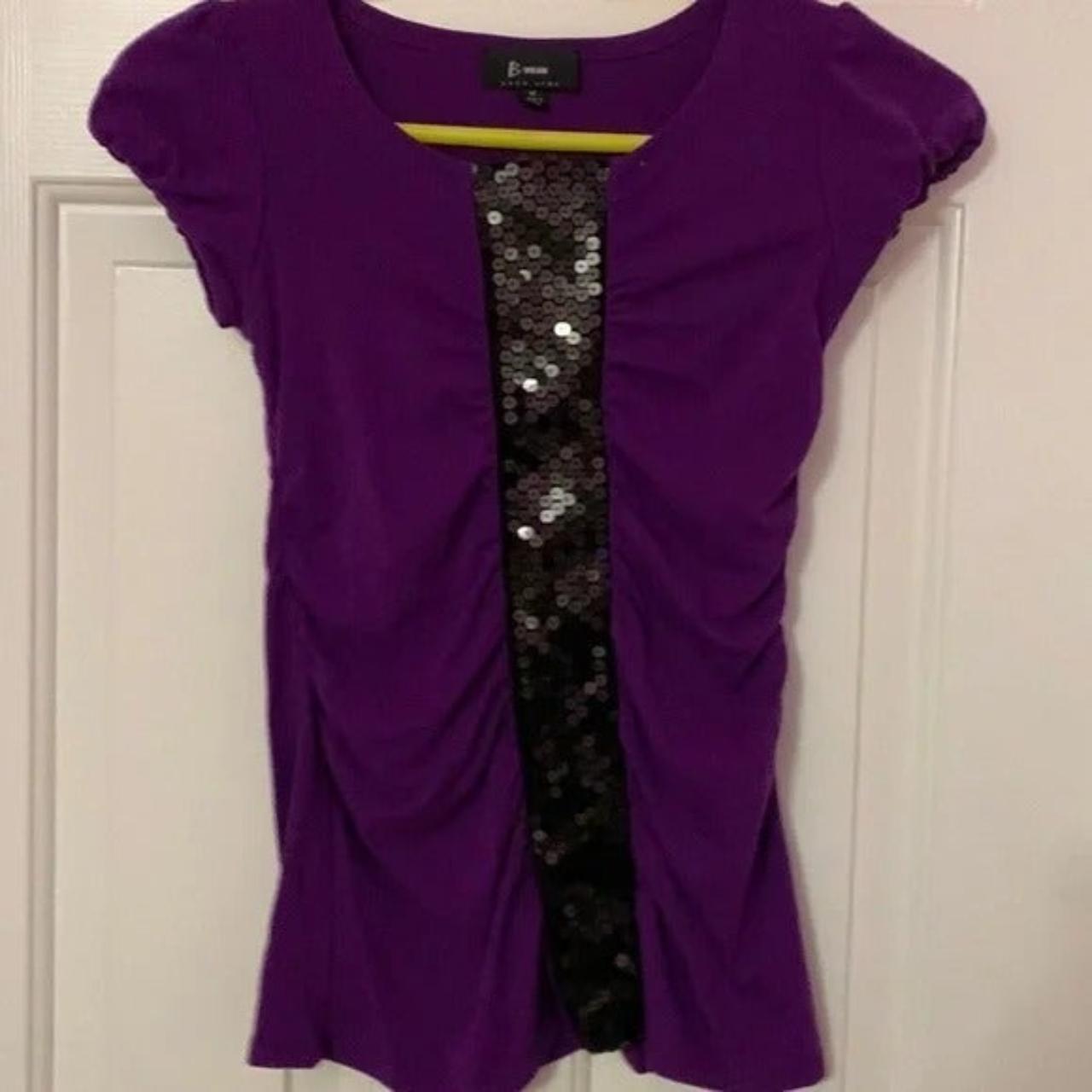B wear byer girl size medium purple top Width... - Depop
