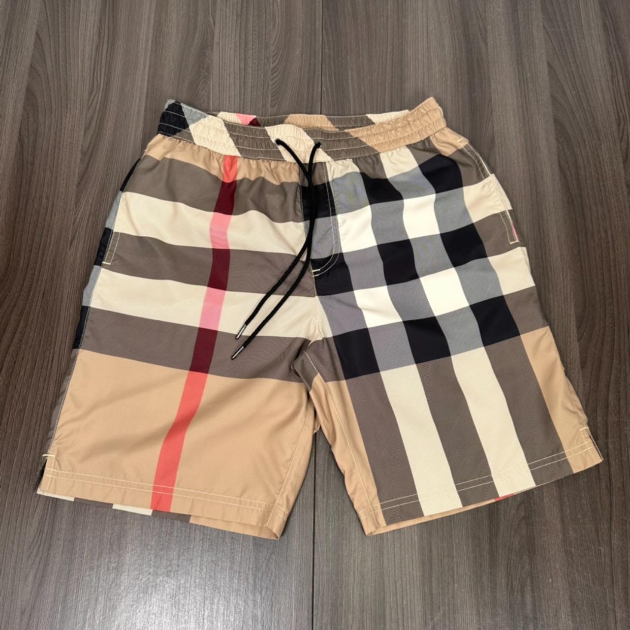 Burberry Exaggerated Check Drawcord Swim Shorts - Depop