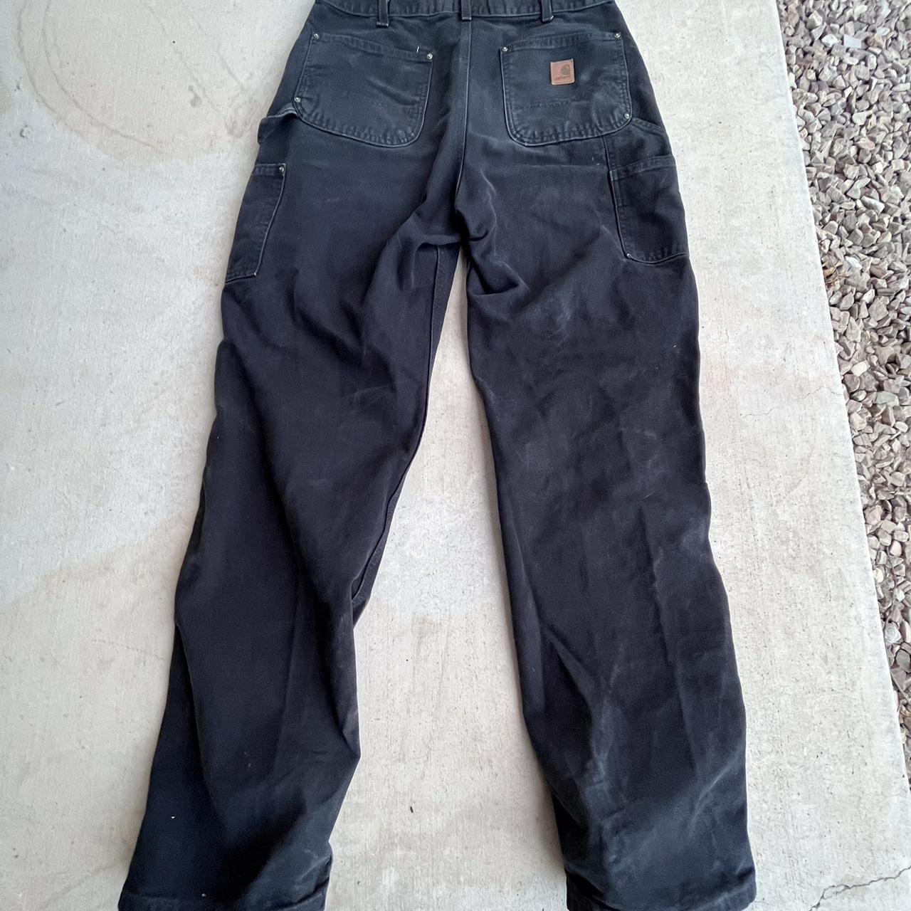Black Carhartt Double Knee Pants 34 x 36 Light... Depop