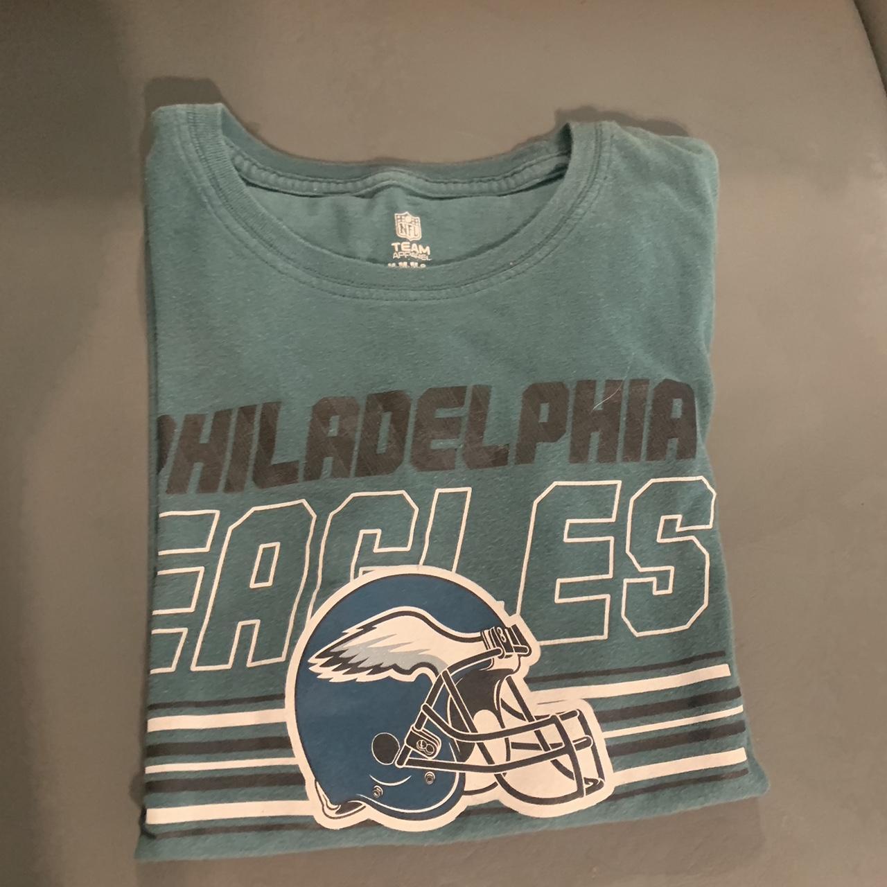 NFL team apparel grey Cropped Philadelphia eagles - Depop