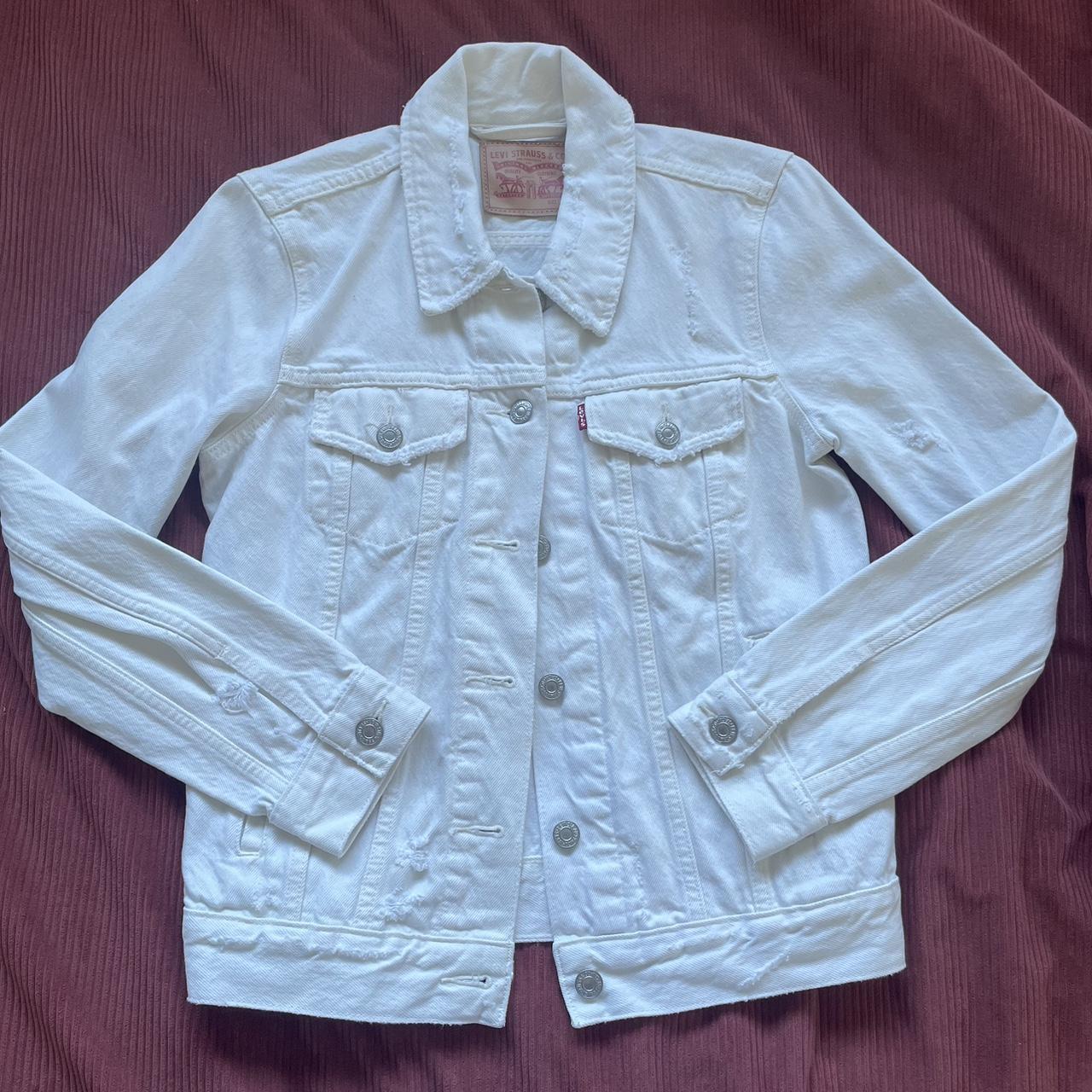 Levi’s white denim jacket #vintage #levis #denim... - Depop