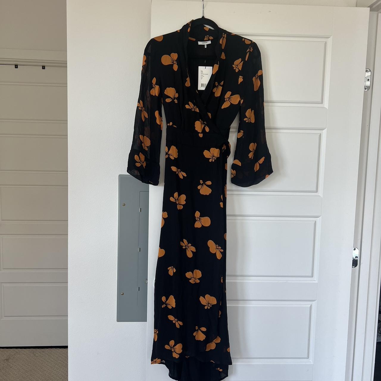 Ganni Fairfax Georgette Dress Size 38 ganni maxidress Depop