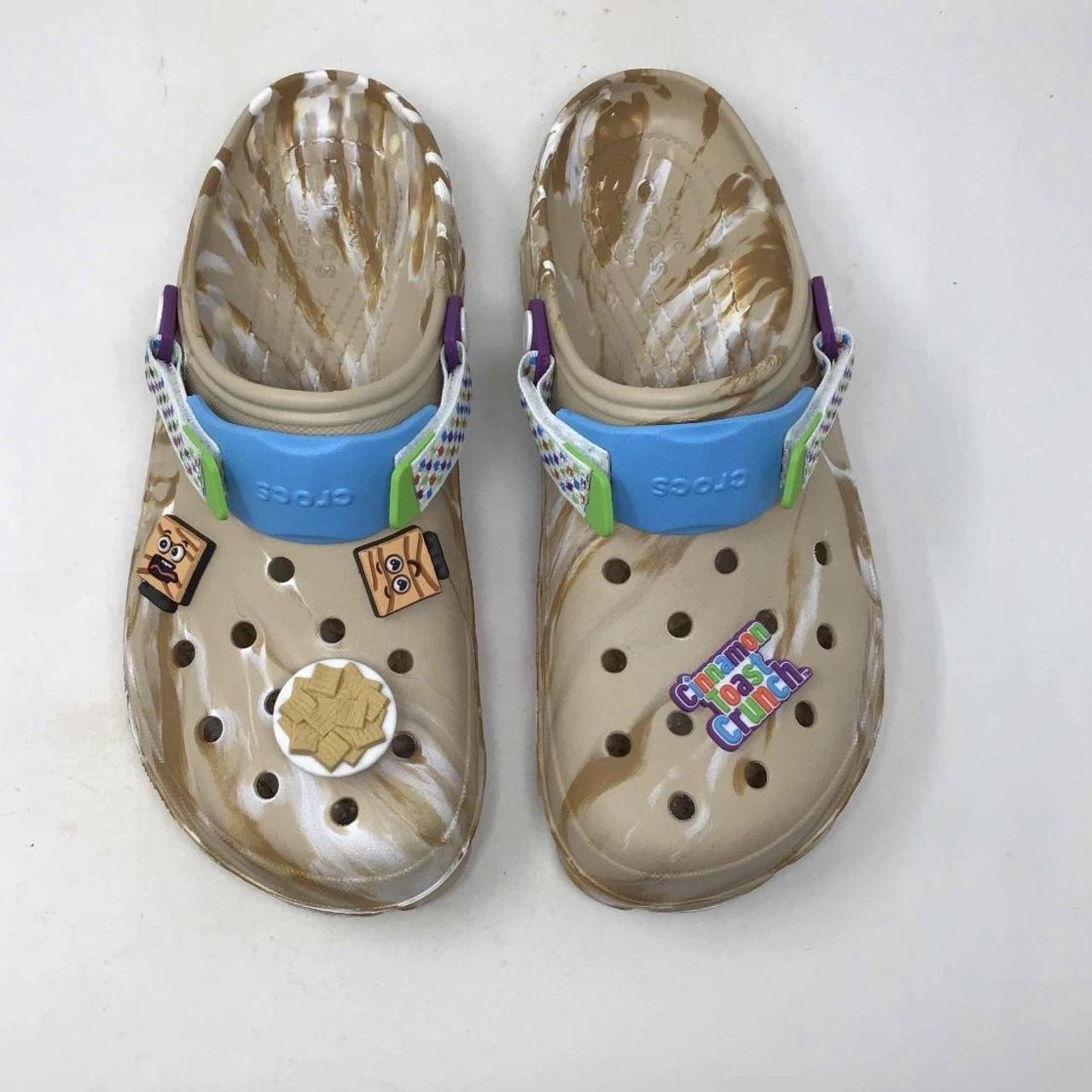 cinnamon toast crunch crocs sizes 79.5 and 1 10 Depop