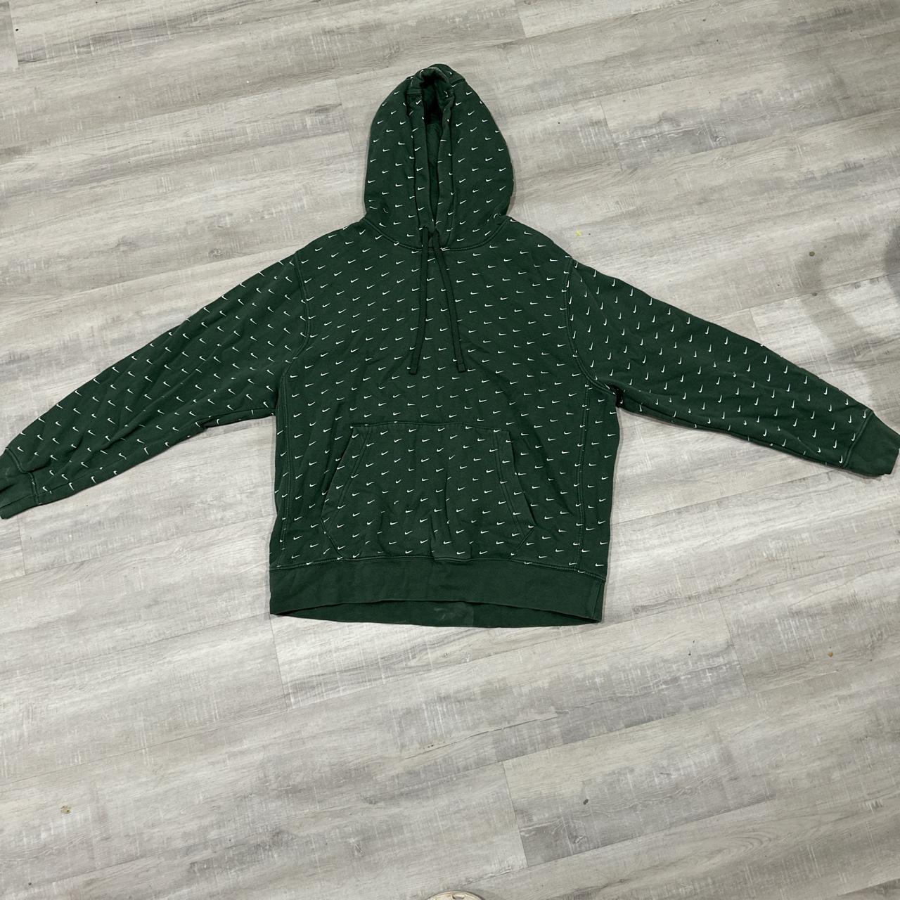 Green Nike Swoosh Hoodie Men s small nikeswoosh. Depop