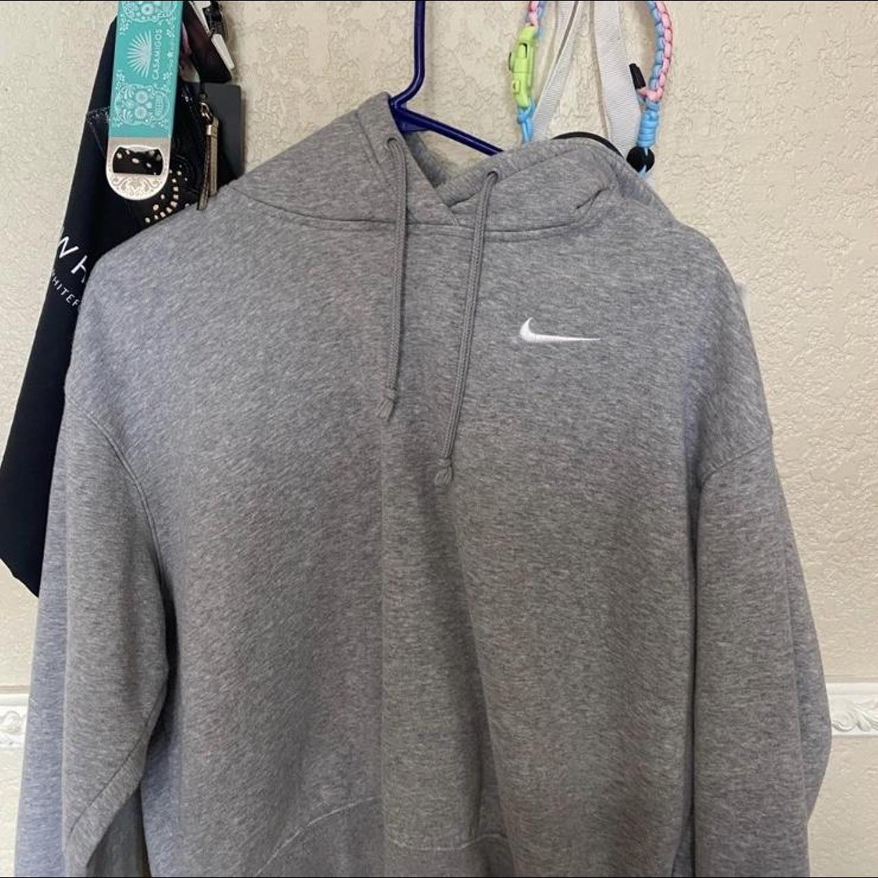 oversized grey nike hoodie