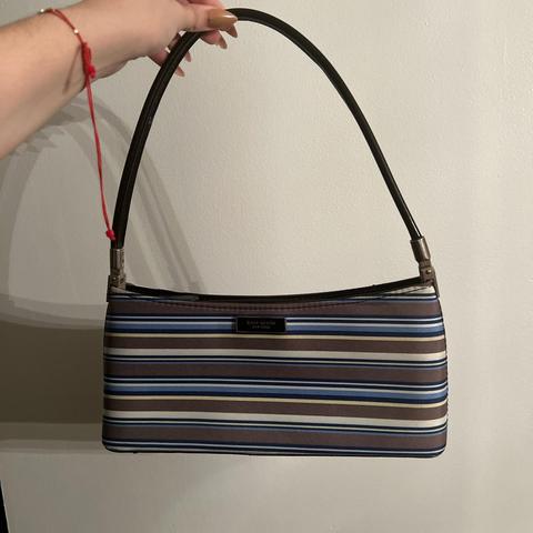 Kate Spade Houston Street Leo Leather Black Striped Shoulder Bag Purse  -WEAR | eBay