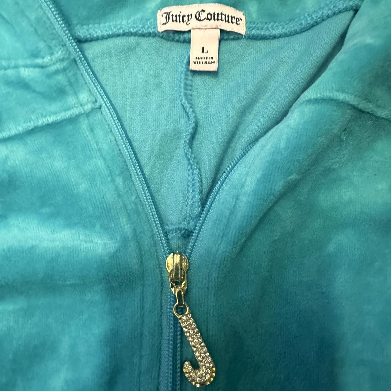 cute teal large juicy couture jacket with ‘j’... - Depop