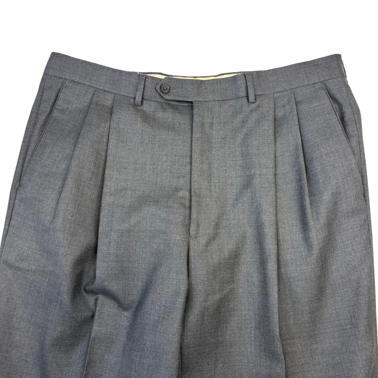 Cantarelli men's preloved designer grey minimalist preppy casual tailored trousers