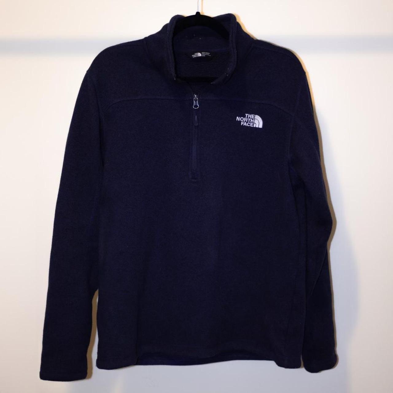 Blue North Face Quarter Zip Fleece Size M - Depop