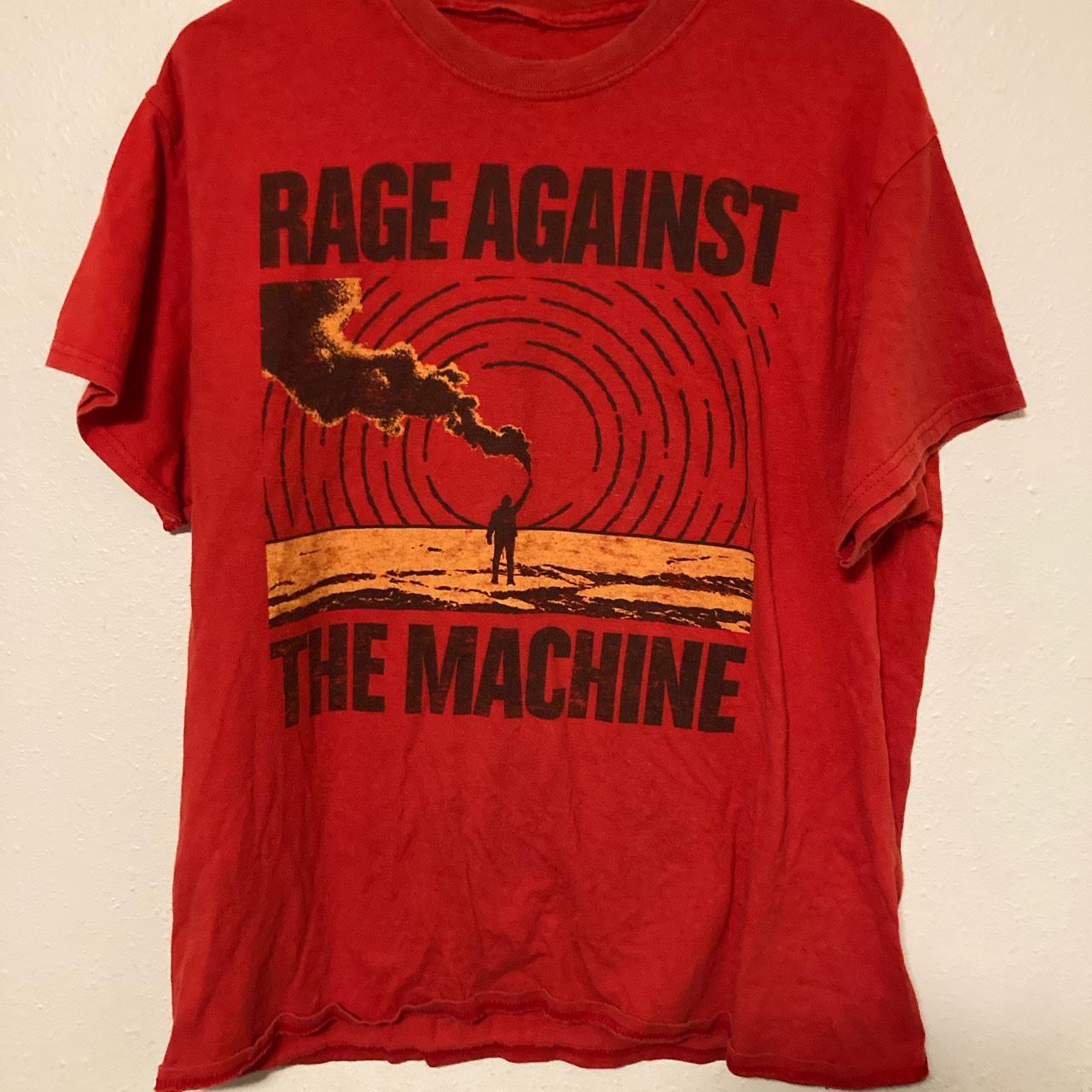 Rage against the machine Tee Size L Well worn with... Depop