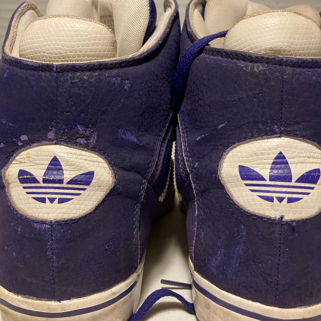 Purple Adidas High Tops Size 11 Well loved with no... - Depop