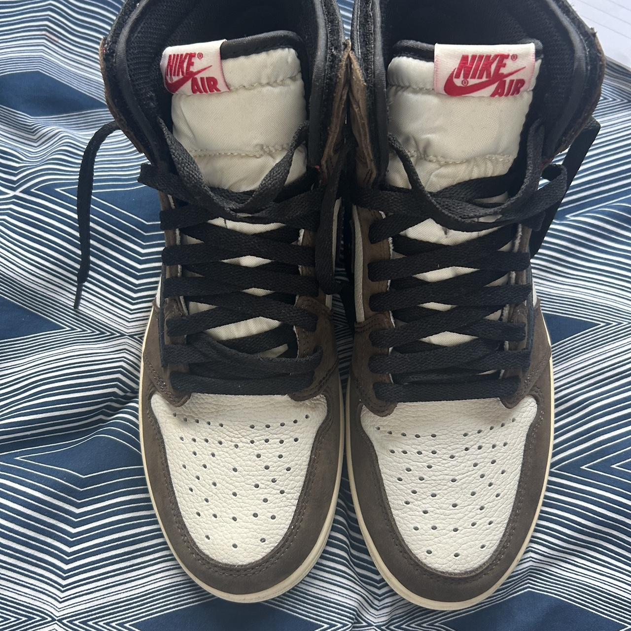 Travis Scott Jordan 1 High Mochas, only worn once or... - Depop