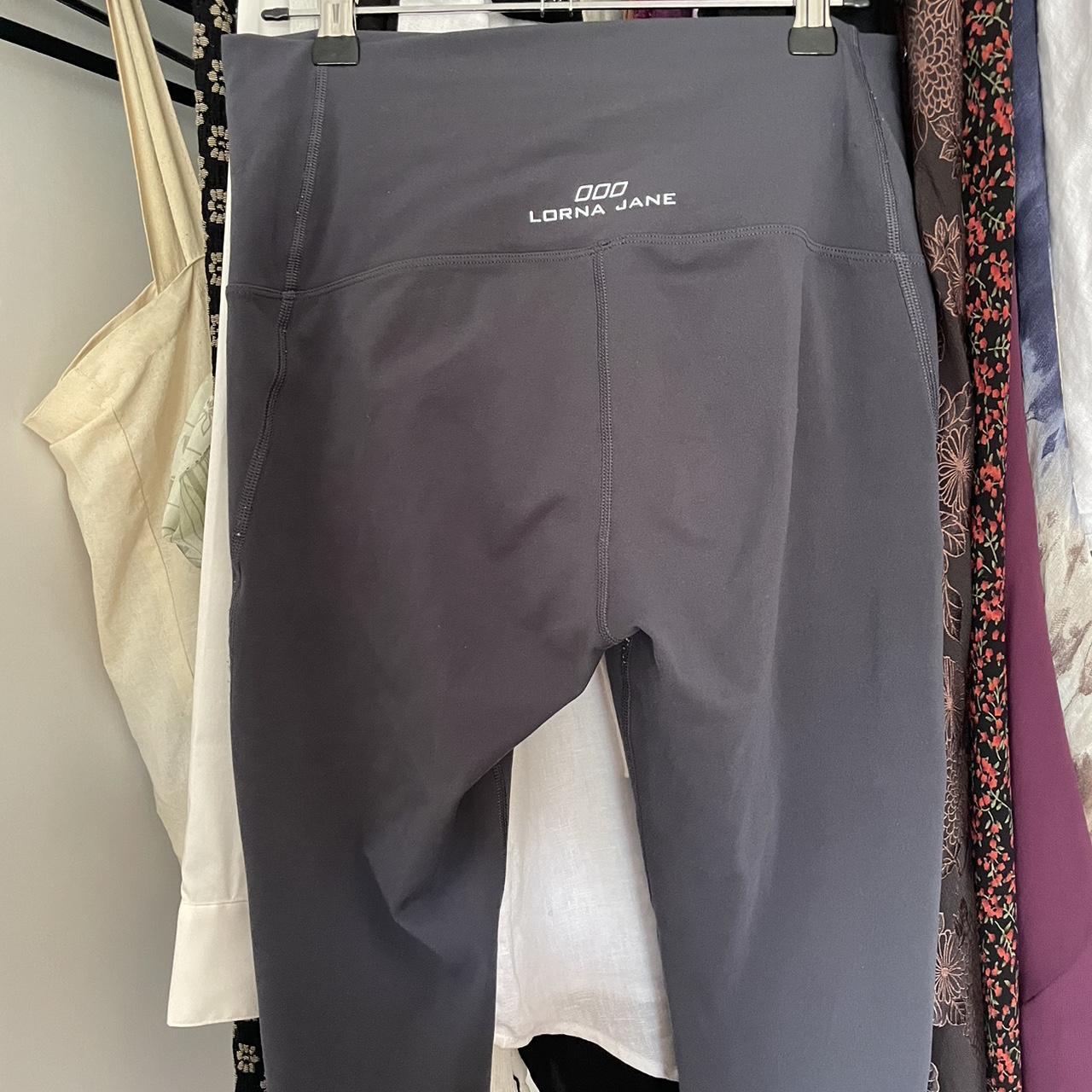 Lorna Jane full length grey legging with mesh... Depop