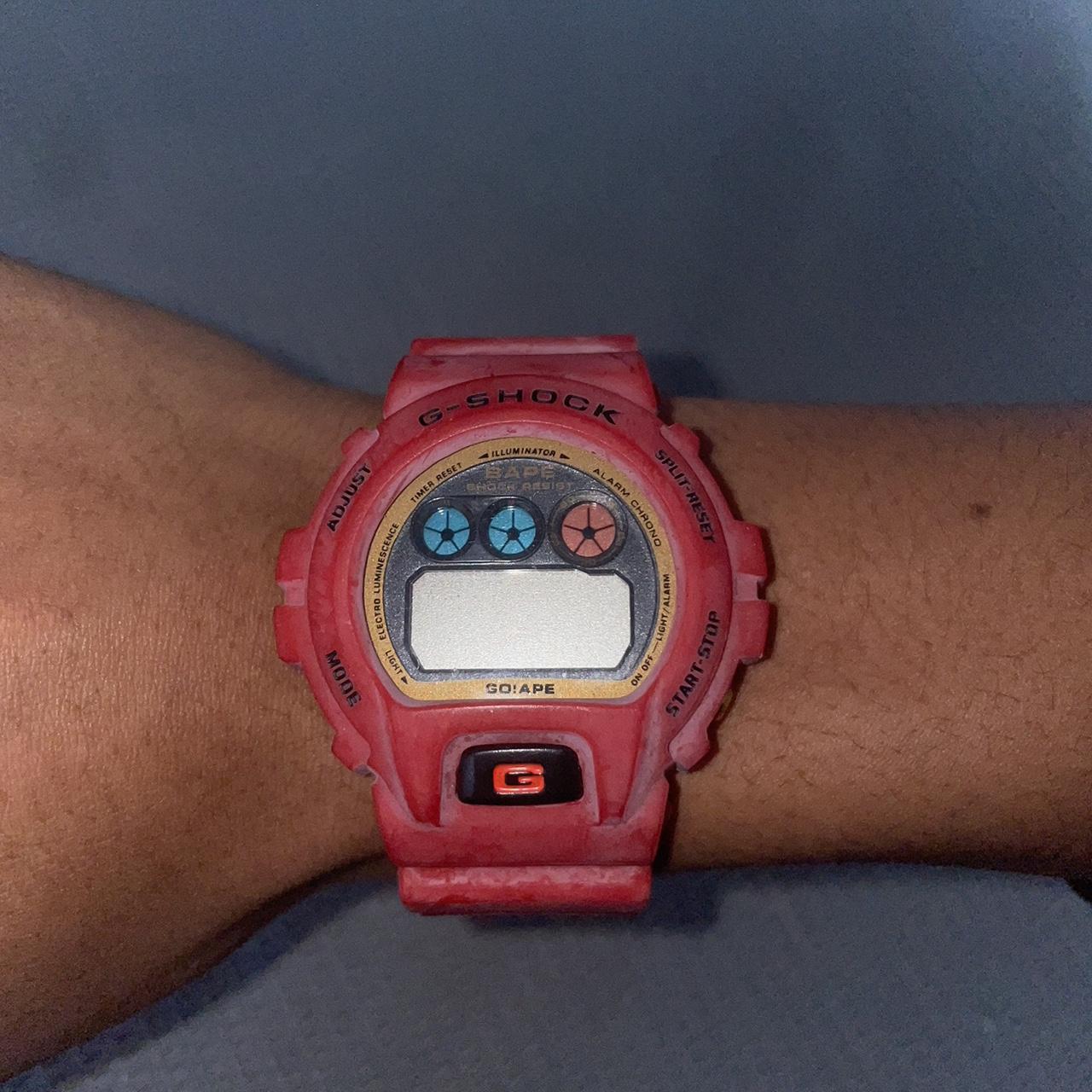 RED Bathing Ape G shock watch NO BOX! UNISEX - Depop