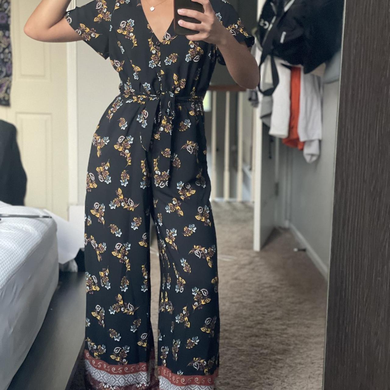 Our h asked from Francesca’s. Unique jumpsuit with... Depop