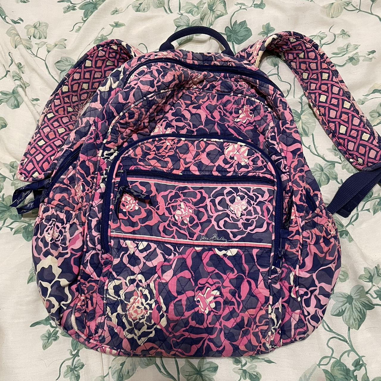 Used Vera Bradley backpack has some faded color and... - Depop