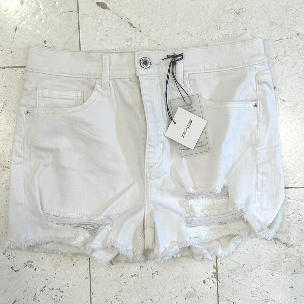 Sneak peek hot sale jean shorts