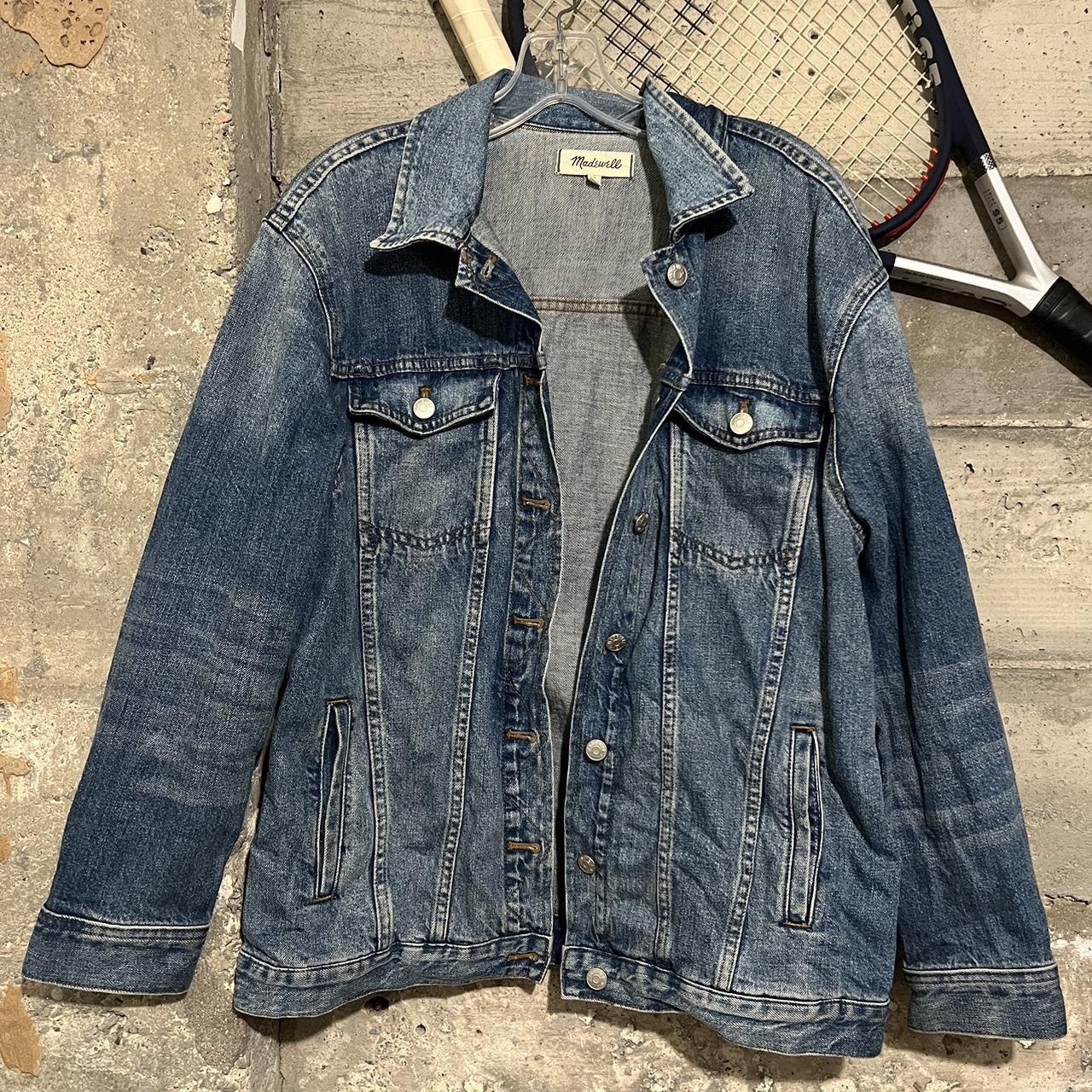 Madewell jean jacket. Size large. Stylish and great... - Depop