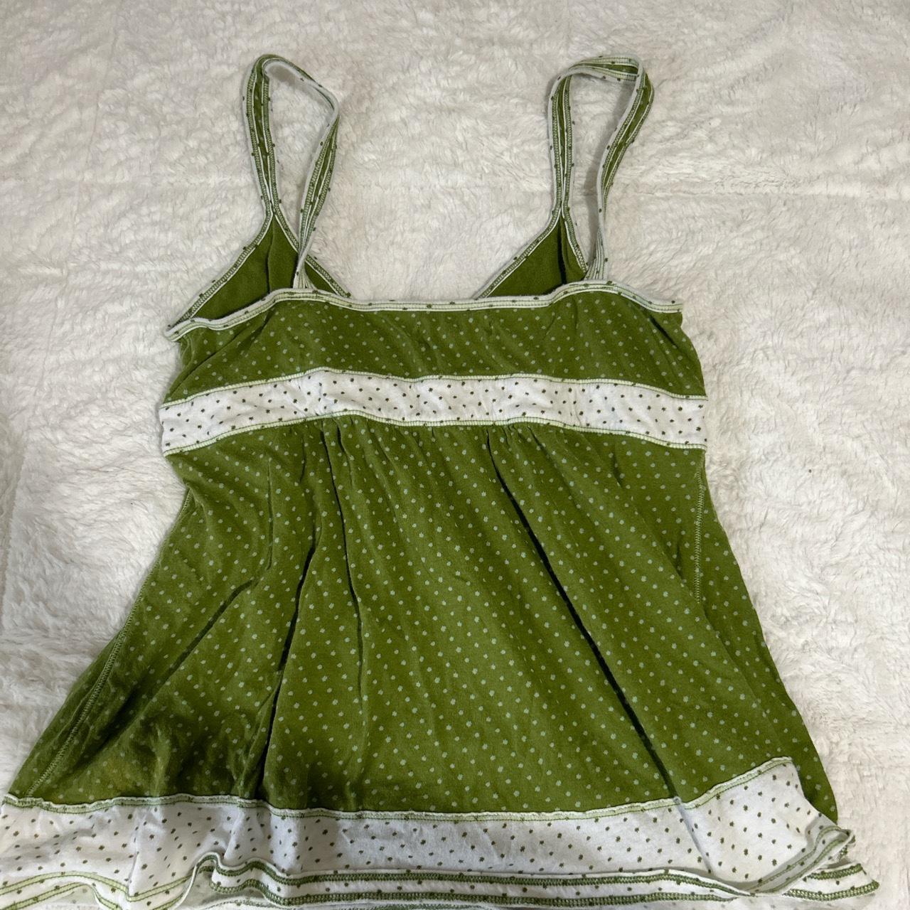 Hollister Co. Women’s baby doll shirt - green - size L - Depop