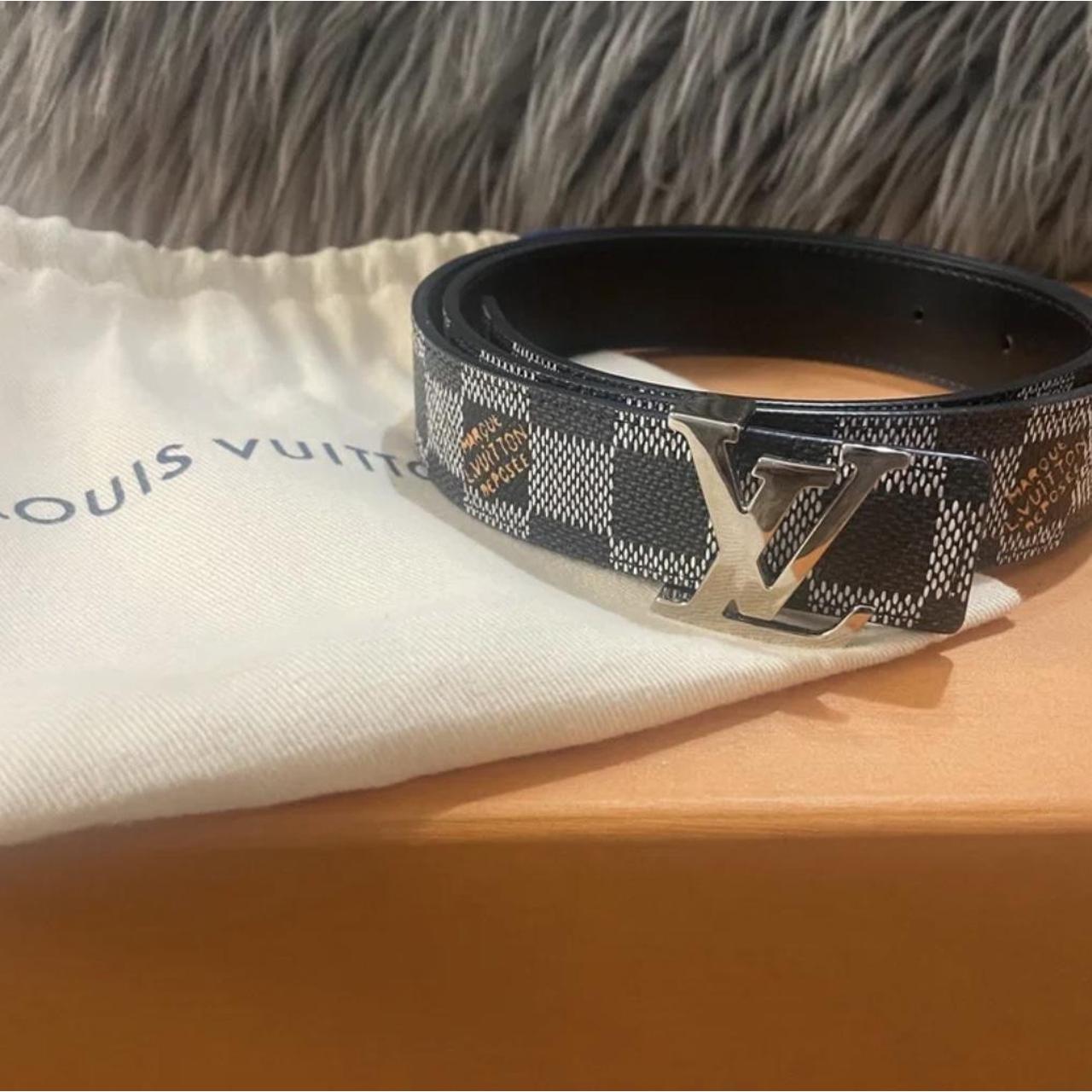 Receipt Damier Ebene Belt Authentic Louis Vuitton 30mm Reversible