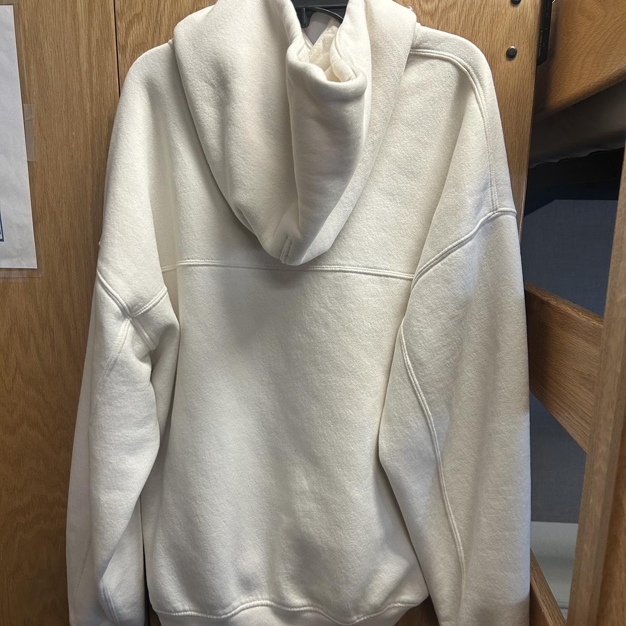 Cream Oversized Abercrombie and fitch hoodie Great... Depop