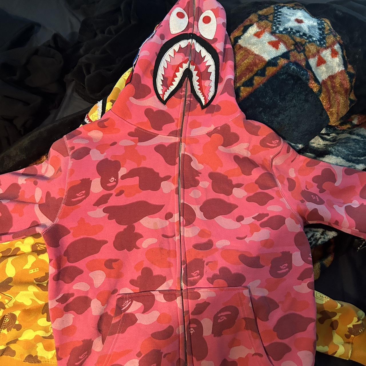 Bape Jacket Pink Camo Shark - Depop