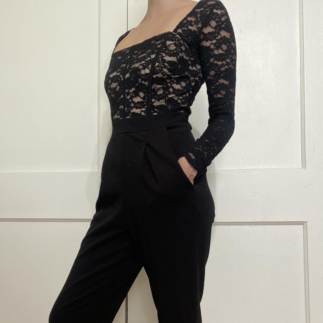 Express black cheap lace jumpsuit