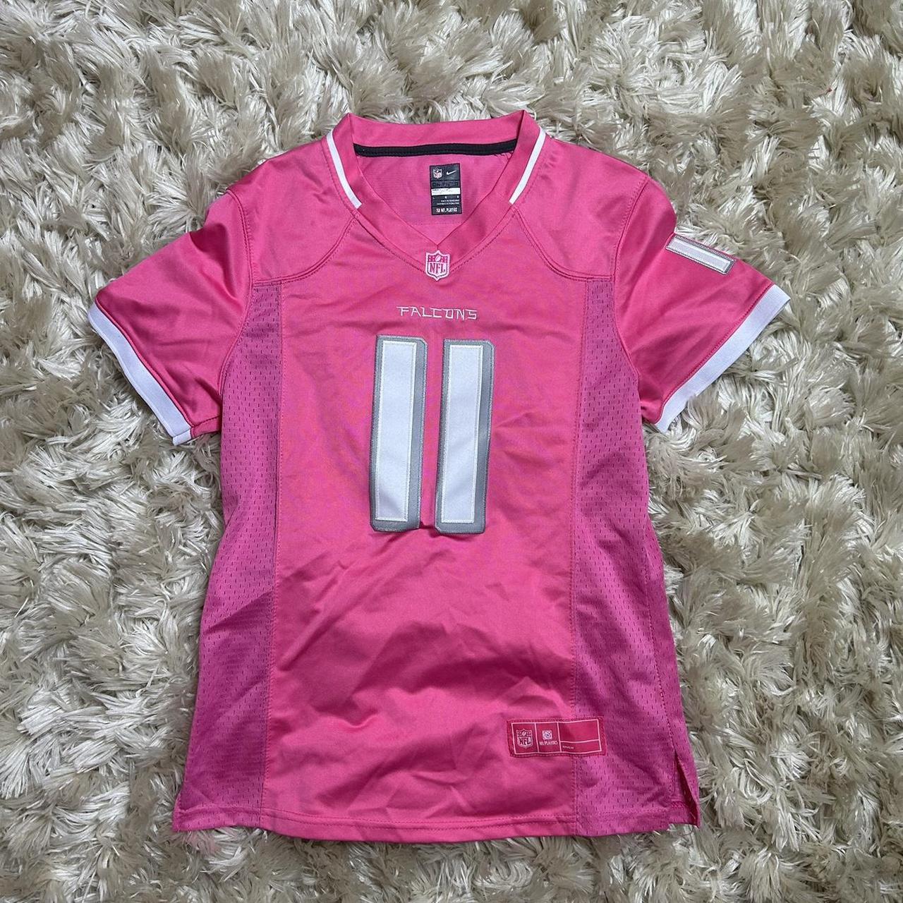 Women s Pink Falcons Jersey sz L falcons Depop