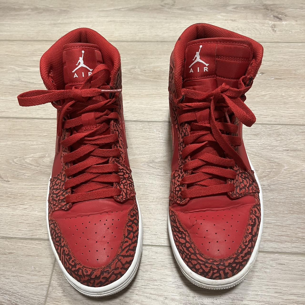 Jordan 1 retro red elephant print on sale