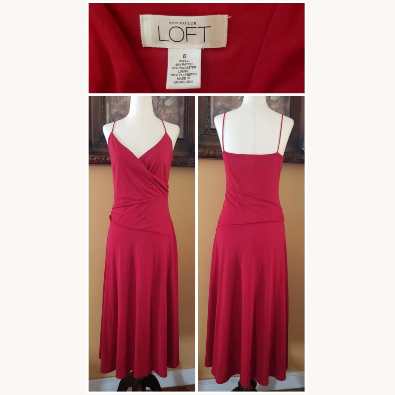 Ann taylor loft red dress best sale