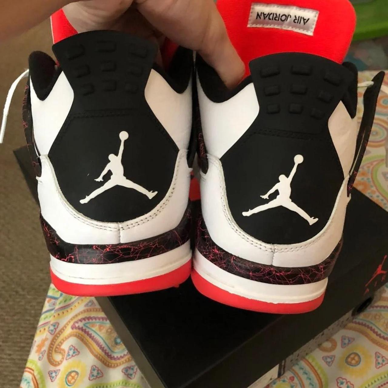 Air Jordan 4 retro Worn once Still new #jordan #shoes - Depop