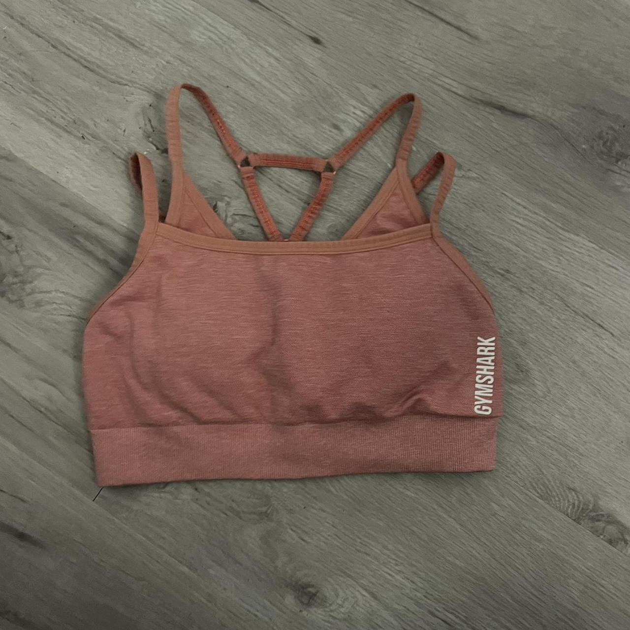 Coral orange gymshark sports bra **padding... Depop