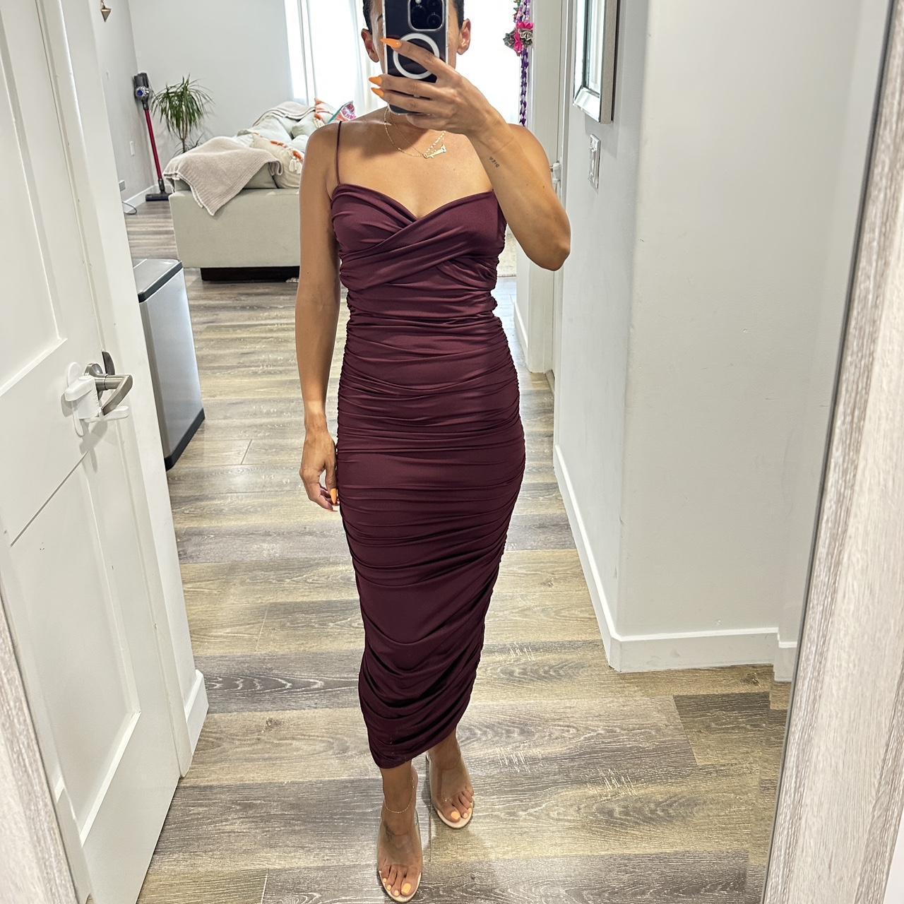 Oh polly clearance burgundy dress