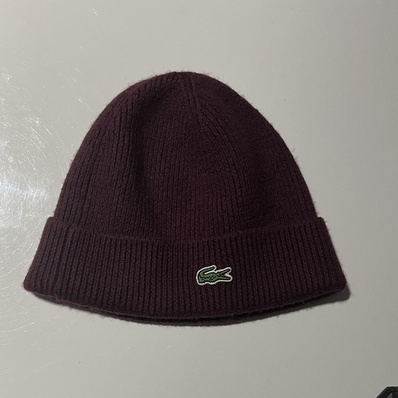 Burgundy lacoste sales hat