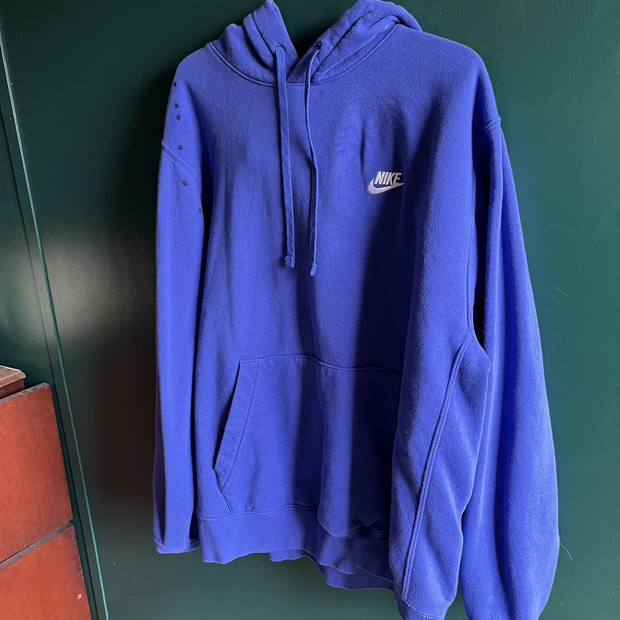 Large blueish/purple Nike hoodie. It’s In great... - Depop