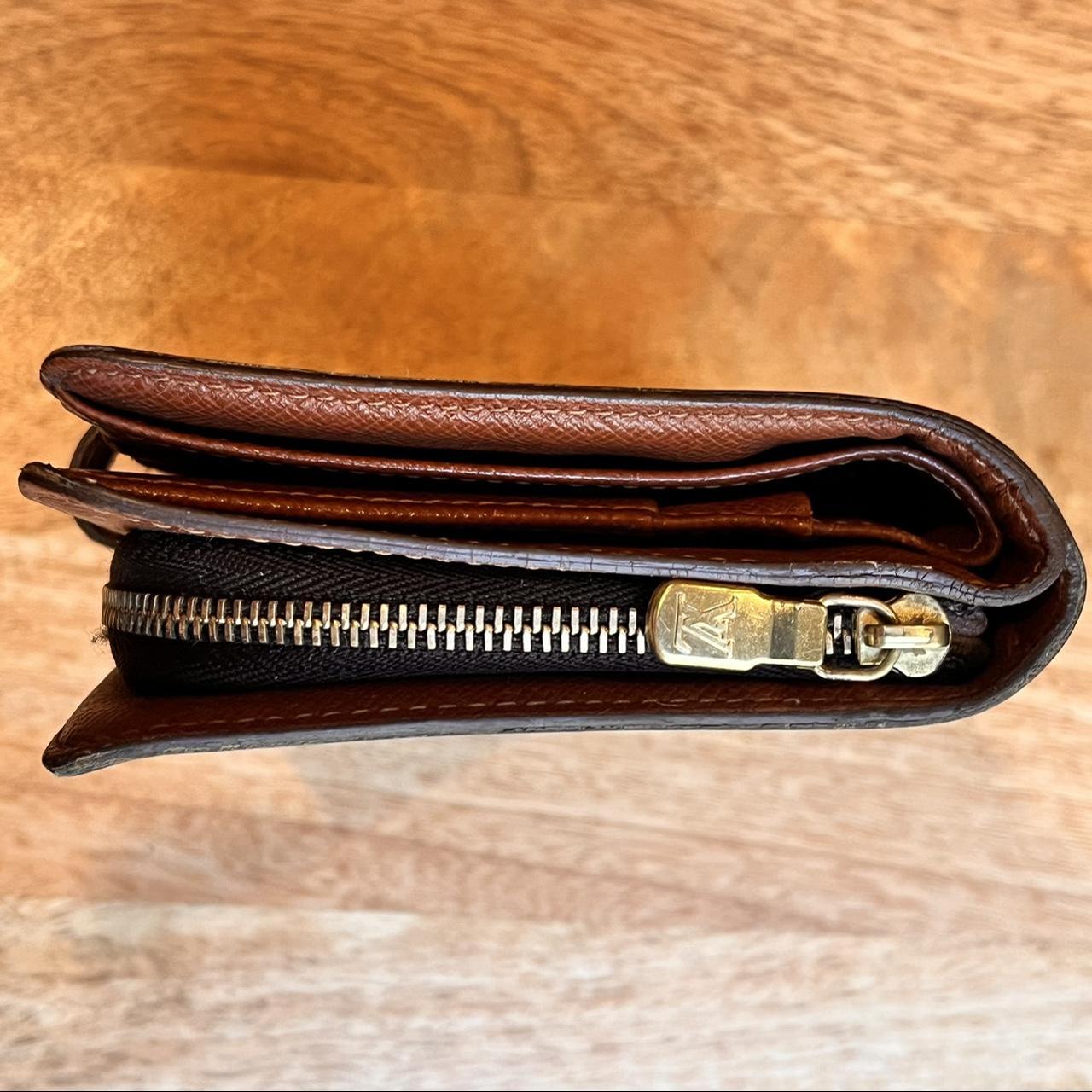 Louis Vuitton wallet -little wear on the stitching, - Depop